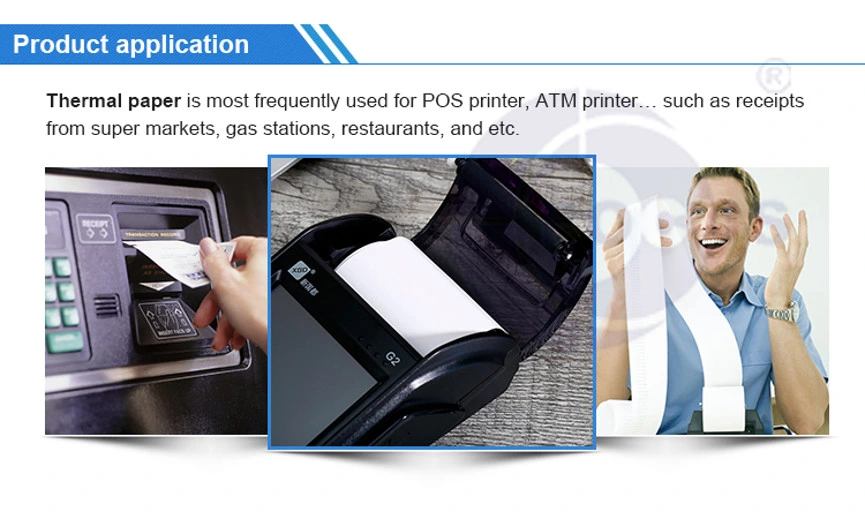 ป้ายความร้อน Eco Thermal Shipping Labeling Jumbo Roll 70GSM 75GSM 1