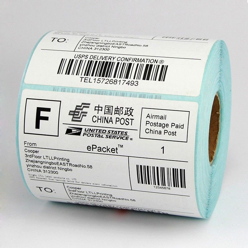 BPA Free Thermal Label Paper Roll Self Adhesive Sticker 40mm×30mm 70gsm 75gsm
