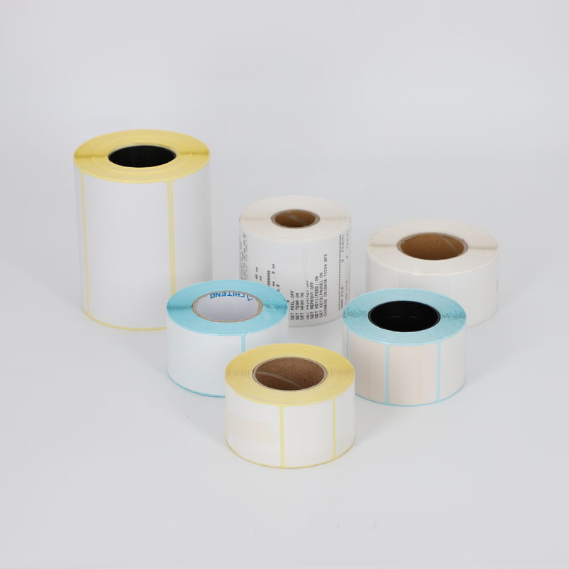 BPA Free 75GSM Thermal Label Sticker Roll Thermal Paper 58mm X 40mm For Coffee Shop