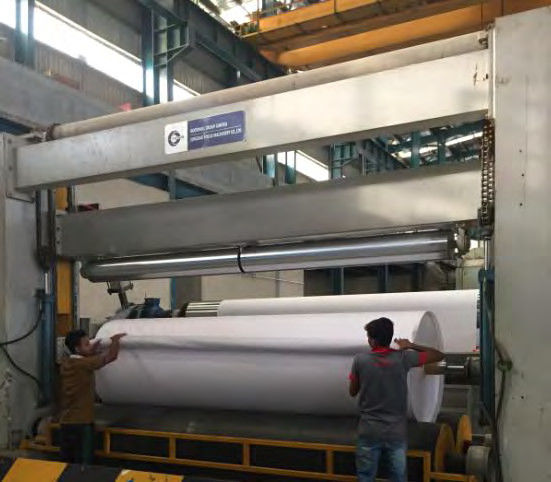 3200mm 450m Paper Making Machine Triplex Wire 180g Corrugated Paper Manufacturing