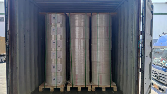 ISO9001 รับรองกระดาษระป้ายความร้อน Roll สําหรับการพิมพ์สติ๊กเกอร์ระป้าย