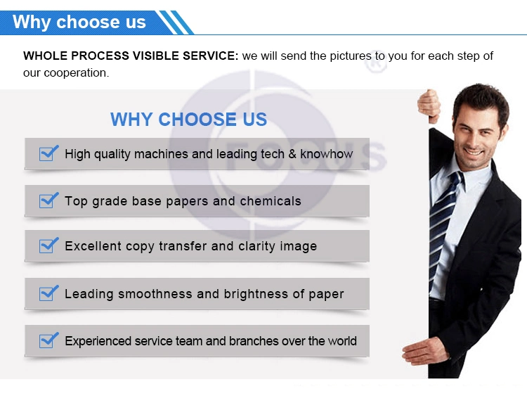 กระดาษความร้อน 48GSM / 55GSM Jumbo Roll พื้นผิวเรียบดี 0