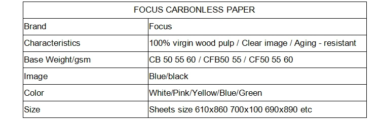 Focus Brand Carbonless NCR Paper Blue / Black Imaging กระดาษไร้คาร์บอน 2