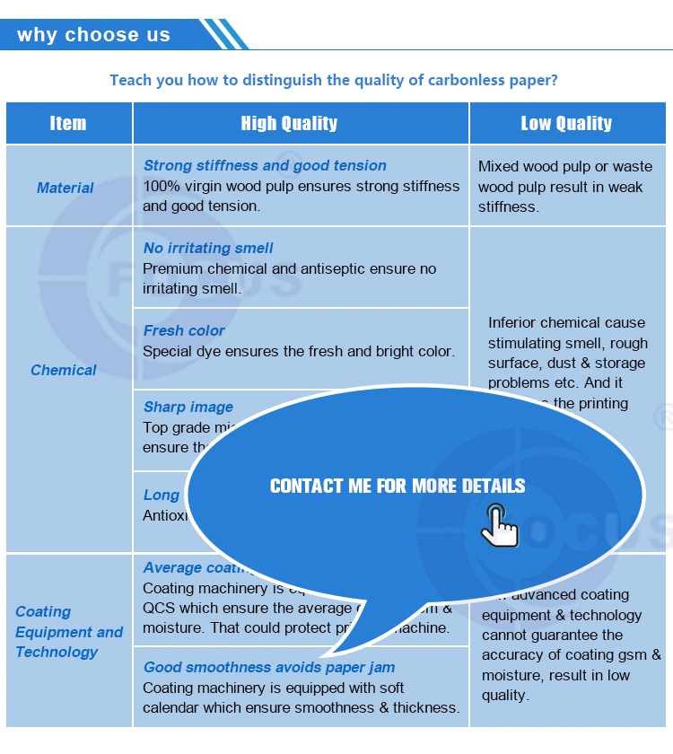 Focus Brand Carbonless NCR Paper Blue / Black Imaging กระดาษไร้คาร์บอน 4