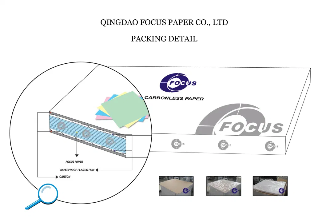 ภาพเรียบ สีน้ําเงิน Self Copy NCR กระดาษ Jumbo Rolls 3