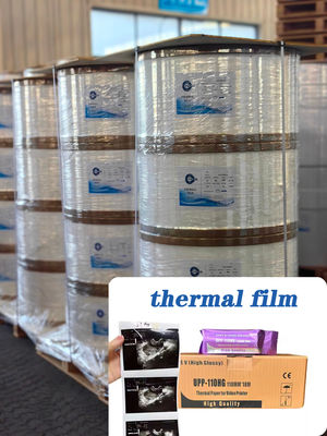 Recyclable Thermal Print Media for Ultrasound Paper Width 445mm 75um 95um Options Packaging Labels Jumbo Rolls Thermal Film