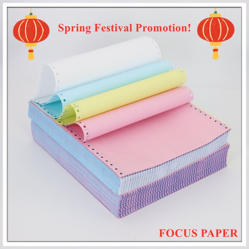 Good Image Intensity NCR Paper High Ink Absorption For Invoices In Yellow