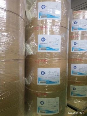 FSC Virgin Wood Pulp Top Coated Jumbo Thermal Paper Roll สําหรับ POS ROLL / พิมพ์ / แผ่นฉลาก